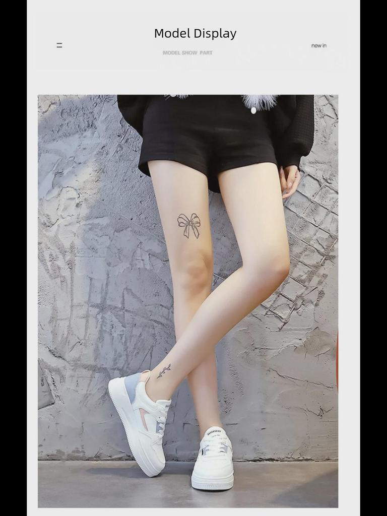 New Women's All-Match Korean Casual Round Toe White Flat Sports Shoes - Thick-Soled 2025