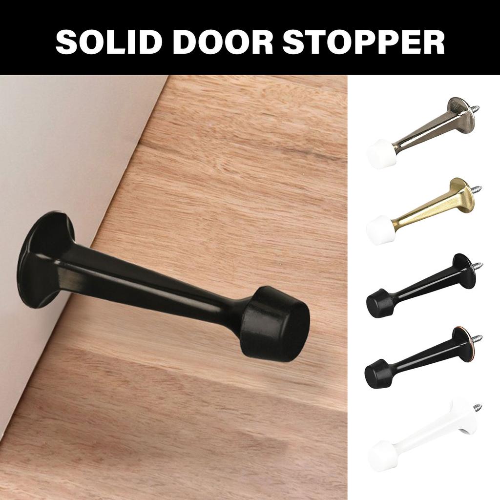 Дверные упоры из цинкового сплава, настенный протектор дверного упора с резиновым буфером, настенная защита дверной фурнитуры, прочная