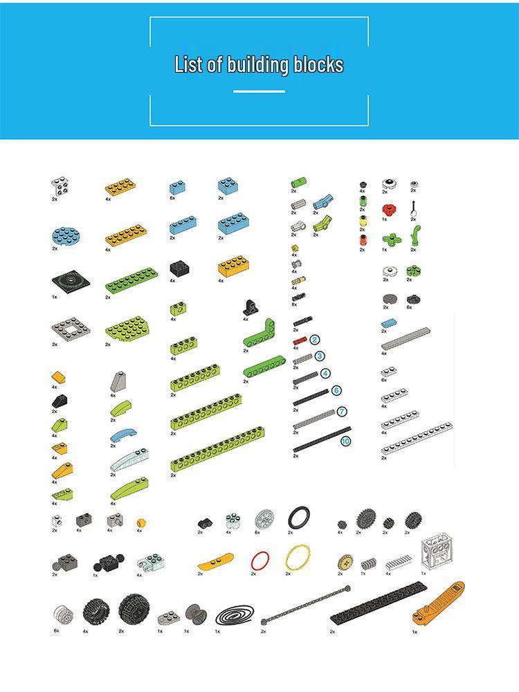 Программируемые блоки WeDo: Совместимо с роботом LEGO WeDo 2.0 45300 и хостом мотора WeDo