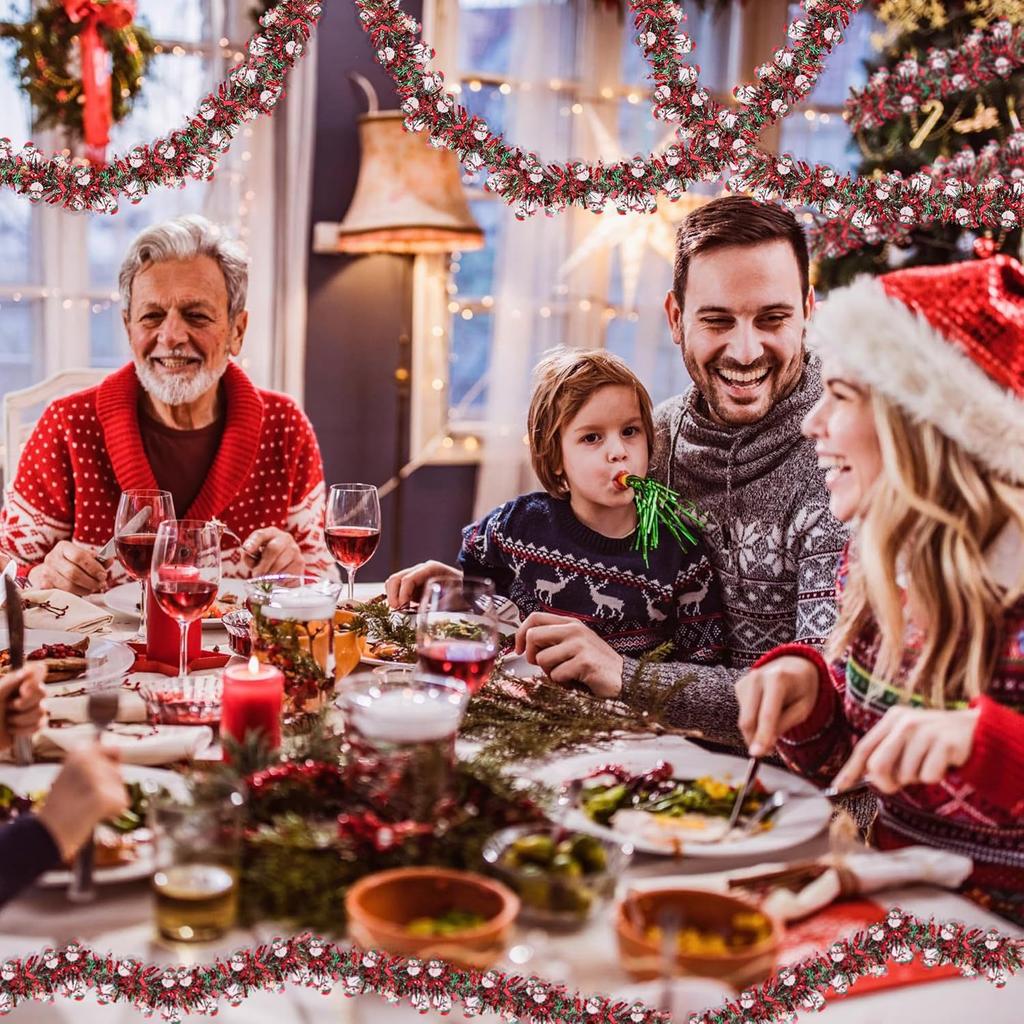 2М Рождественская гирлянда Праздничный декор Сделай сам Рождественская елка Дед Мороз Ленты Венок Подвеска Рождественские товары для вечеринки
