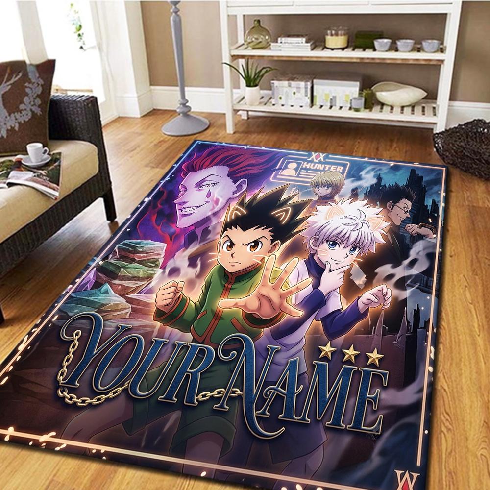 Name Custom Hunter x Hunter Carpet for Living Room Bedroom Home Decor Cool Movie Vibe Play Floor Mat -HE34