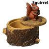 Animal Cartoon Squirrel, Hedgehog, Owl Animal Ashtray, Peeling Tree Stump Ashtray Suitable For Home, Office And Hotel Decoration