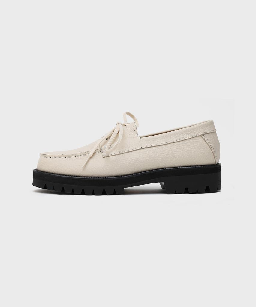 Firenze Atelier [Vibram] Стандартная Повседневная Подошва Лоферы 5099 [Кремовый Emboss]