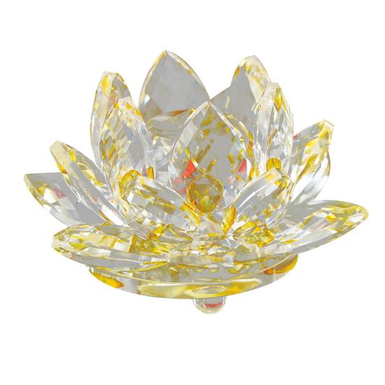 Artificial Quartz Crystal Party Decor Lotus Flower Figurine Wedding Souvenir