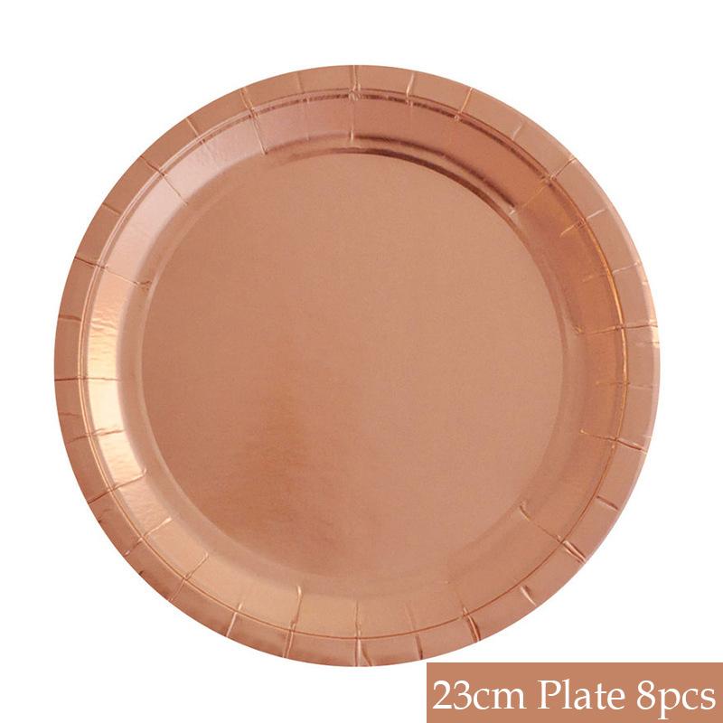 Одноразовая посуда из золотой фольги и мрамора, бумажные тарелки для вечеринок, стаканчики, сувениры на вечеринку в честь рождения ребенка, бумажные трубочки для питья, принадлежности для свадебной вечеринки