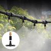 Three-Way Atomizing Nozzle Set Brass Misting Nozzles with Drip Irrigation Connector Adjustable Drip Irrigation Mister Set for Garden Patio Greenhouse