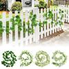 1PC Simulation Rattan Green Leaves Fake Plants Garden Plastic Outdoor Artificial Vine Wall Hanging Home Decoration