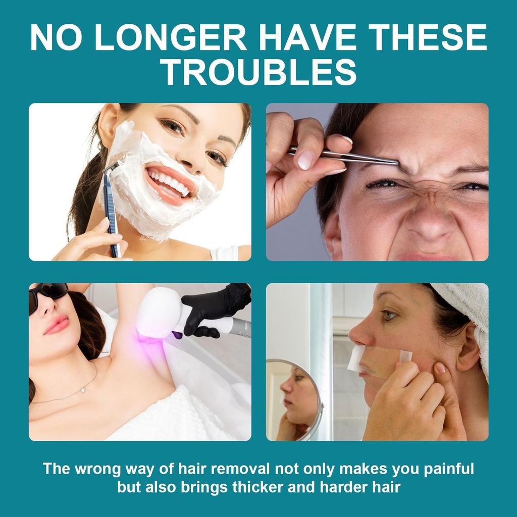 Удаление волос на лице, верхняя губа, подбородок, персиковый пух, удаление волос, увлажняющее удаление волос для женщин, усы на лице