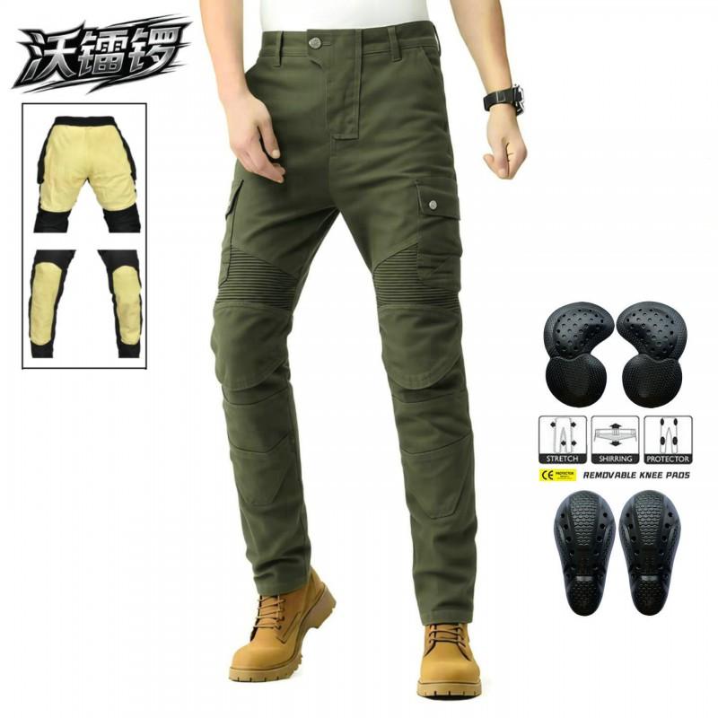 Kevlar Motorcycle Riding Jeans Tactical Vintage Protective Pants Men Waterproof Fall Use