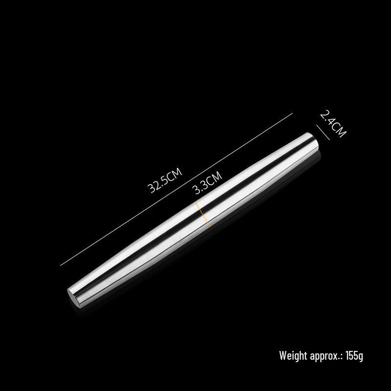 OJW 304 Stainless Steel Rolling Pin Set (32cm, Silver)