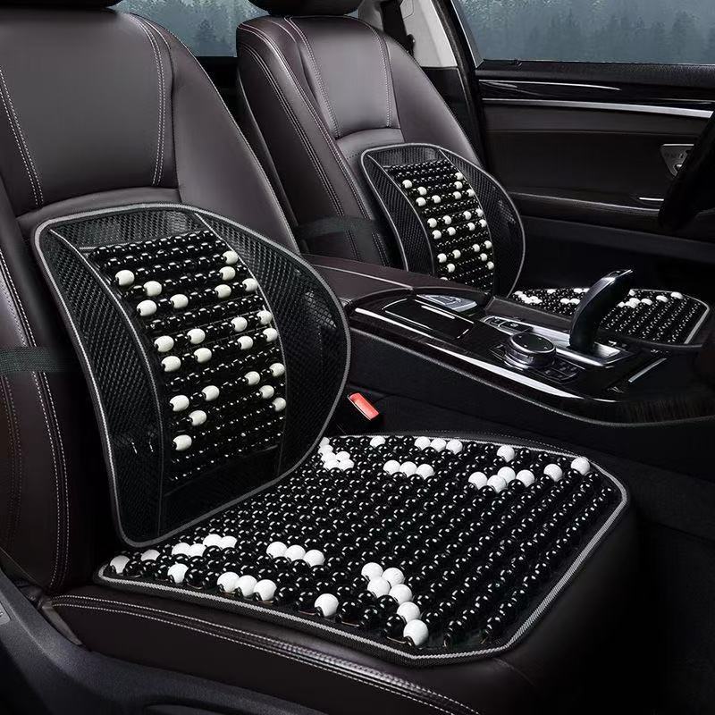 Летняя подушка на сиденье автомобиля из деревянных бусин, дышащий прохладный коврик, универсальная вентилируемая охлаждающая накладка на сиденье для всех сезонов