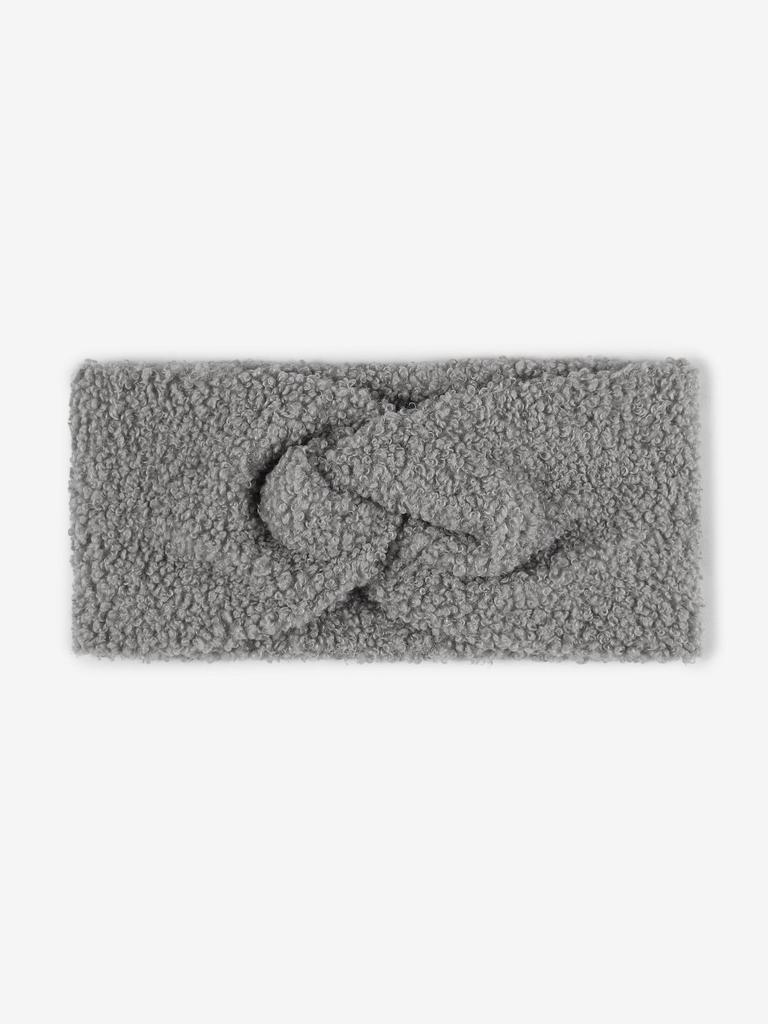 Широкая повязка на голову из плюша тедди с перекрещенными полосками - Однотонный плюшевый аксессуар для волос для йоги и умывания лица.