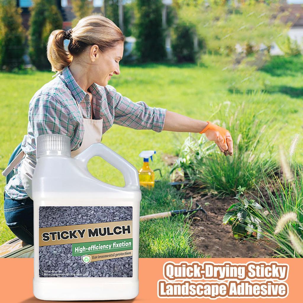 Stone Glue Quick-Dry Landscape Glue Binder Transparent Waterproof 500g Stabilizer for Outdoor Wood Chips Gardens Gravel Shells