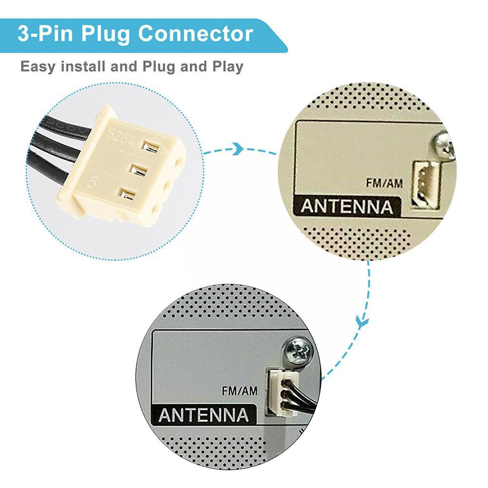 New Mini Universal FM AM Radio Antenna 360 Signal Receiver Line Loop Antenna For Sony Sharp Hi-Fi Stereo Audio Receiver Systems
