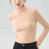 Cashmere Bottoming Shirt Women's New Women's Clothing Fashion Stand-up Collar Polished T-shirt Warm Inner Top