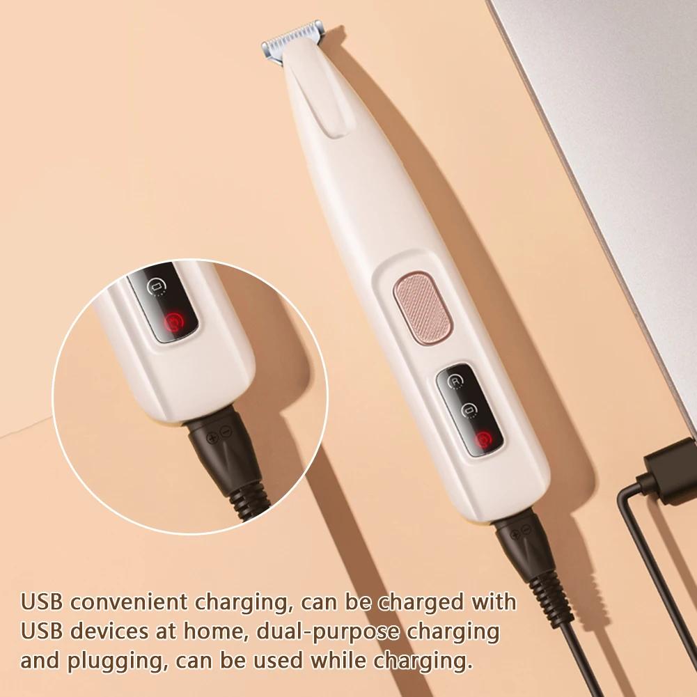 Портативный триммер для лап собак со светодиодной подсветкой, аккумуляторная беспроводная машинка для стрижки ногтей, бритва для кошек и других домашних животных, инструменты для ухода за ногтями