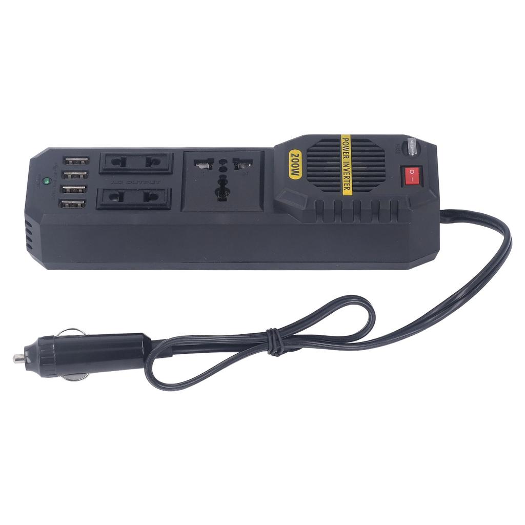 Автомобильный инвертор 200 Вт 12 В в 220 В ШИМ модифицированный синусоидальный адаптер-преобразователь с портами USB 4,1 А