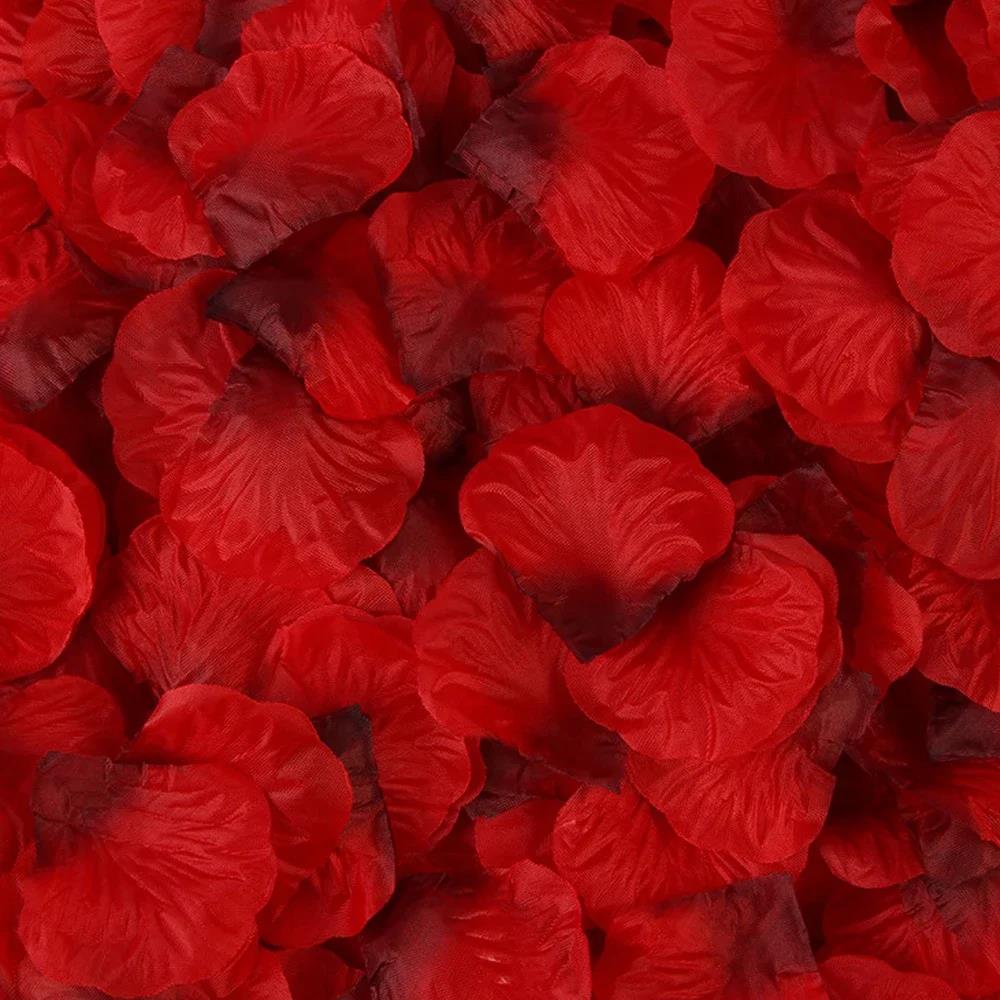 100-10000 шт. Лучшие Красочные Искусственные Лепестки Роз Красные Белые Золотые Розы Лепестки Цветов Романтическая Свадебная Вечеринка День Святого Валентина Декор 5
