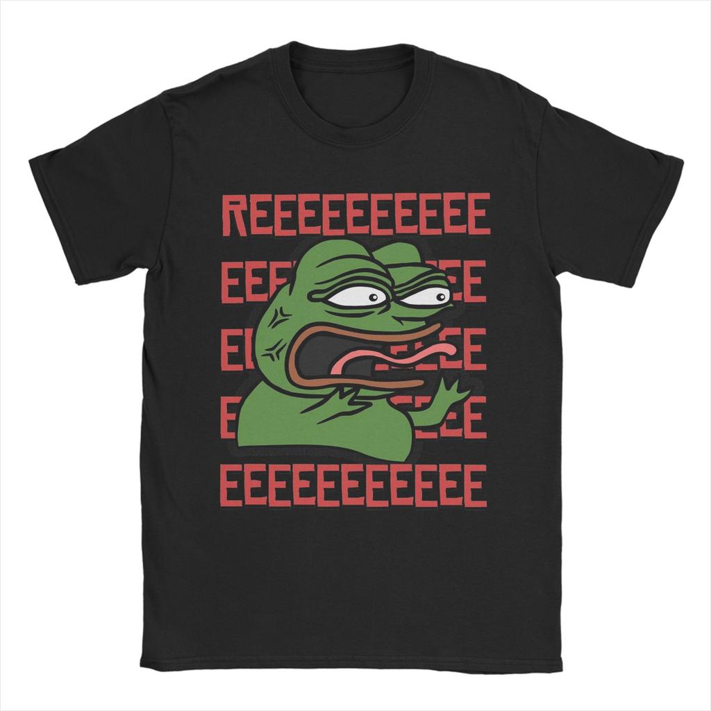 Новинка P-Pepe Лягушонок Reeee Редкие Dank Мемы Футболка Мужская С Круглым Вырезом 100% Хлопок Футболка Короткий Рукав S
