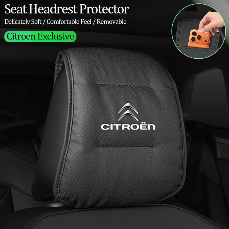 1Pcs Car Seat Headrest Protector Auto Pillow Cover For Citroen C1 2CV RD3 Cross Berlingo Xsara Saxo Jumpy C8 C-Elysee CelyseeC6 ajy256