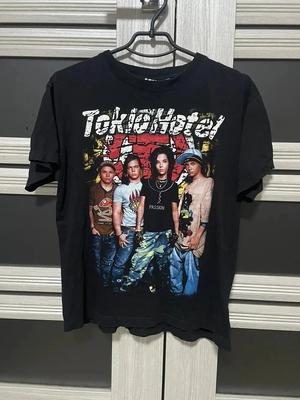 Tokio Hotel рок-группа тур короткий рукав черная футболка полный размер Унисекс футболка