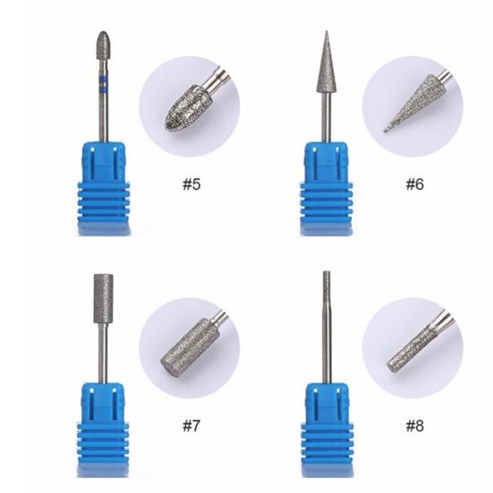 Nail Art Drill Bit Dead Skin Removal Cylinder Ball Needle Head Manicure Tool