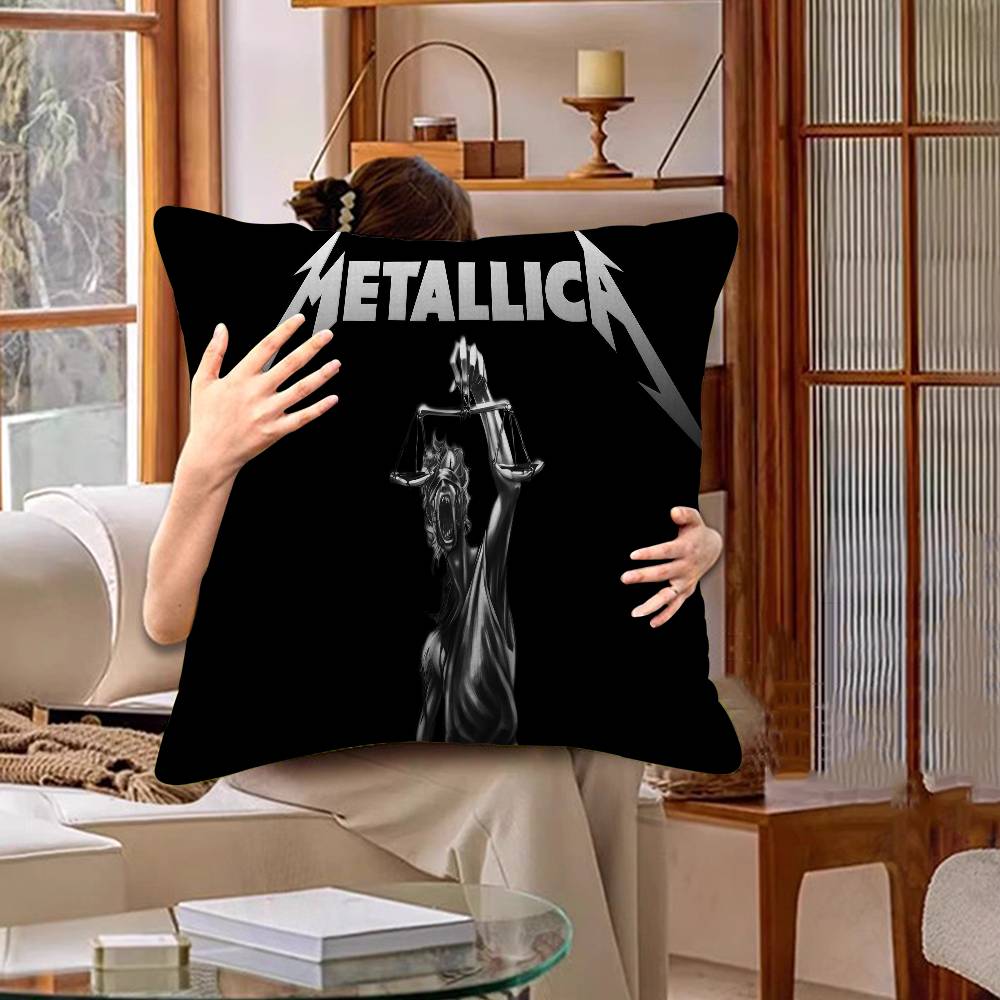 Подушка-подушка для офиса, автомобиля, дивана M-METALLICA, чехол 45x45 см, чехол для поясничной подушки