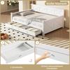 Flieks Sleeper Sofa 90x200 Daybed with Storage, Functional Bed with 2 Drawers, White