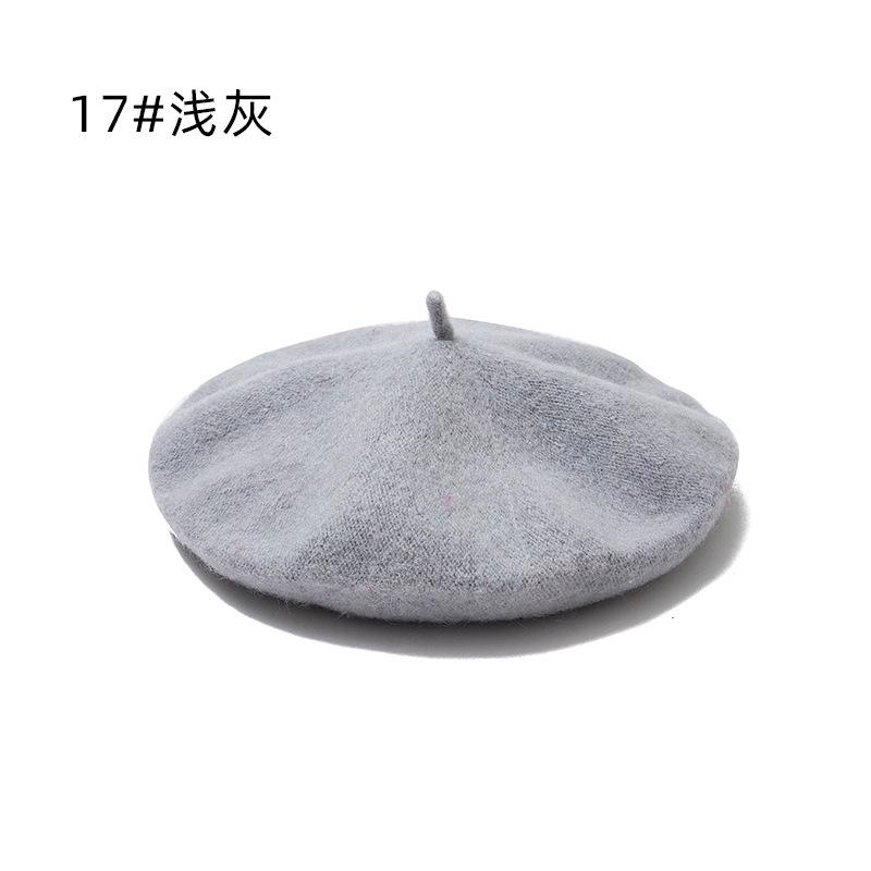 Woolen Beret Women's Autumn and Winter Vintage Versatile Fashion British Bud Painter Hat Tide