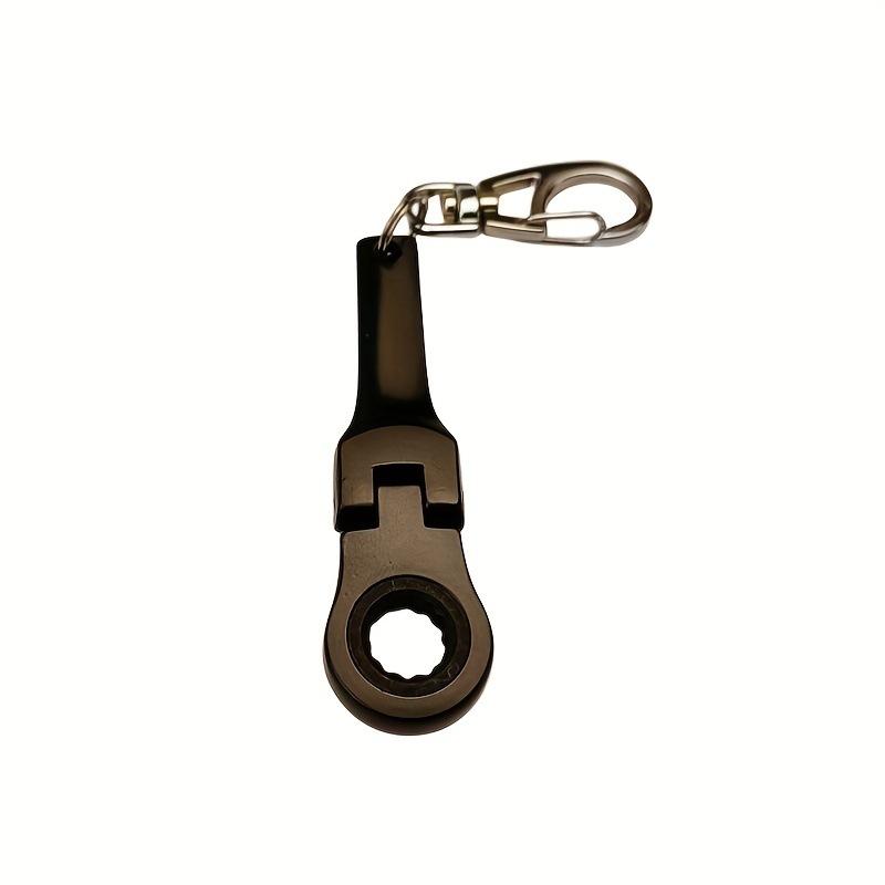 Portable Keyring 10mm Ratchet Wrench Mini Shaped JDM Metal Racing Keychain Key Chain Ring Keyring Car Accessories
