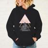 Funny Beautiful Triangle Print Hoodie Fashion Women Casual Pullover Hoodies Ladies Sweatshirt