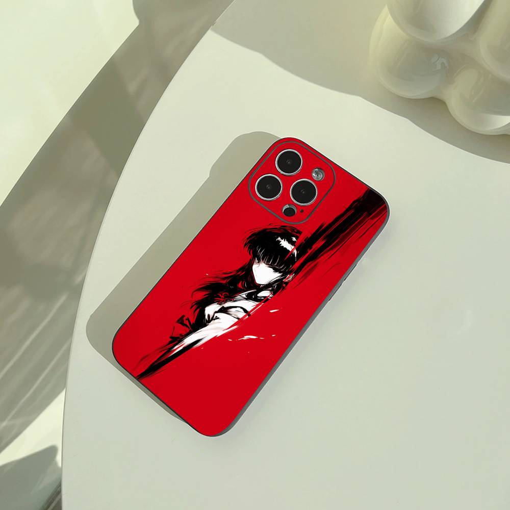 Half-Demon -nuyasha Phone Case For iPhone 17,16,15,14,13,12,11 Pro Max, Lightweight and practical Soft Black Cover