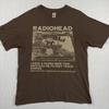 Radiohead группа 90-х Графический Коричневый короткий рукав Унисекс Футболка подарок футболка Унисекс Футболка