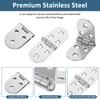 15Pcs 180 Degree Flip Hinges Flip Top Hinges Stainless Steel Folding Table Door Flap Hinge for Wooden Box, Backflap for Furnitur