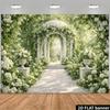 1Pcs Light Luxury White Stone Arch Roses Decoration Background Wedding Backdrop Decorations For Photo Studio Photo Booth Party