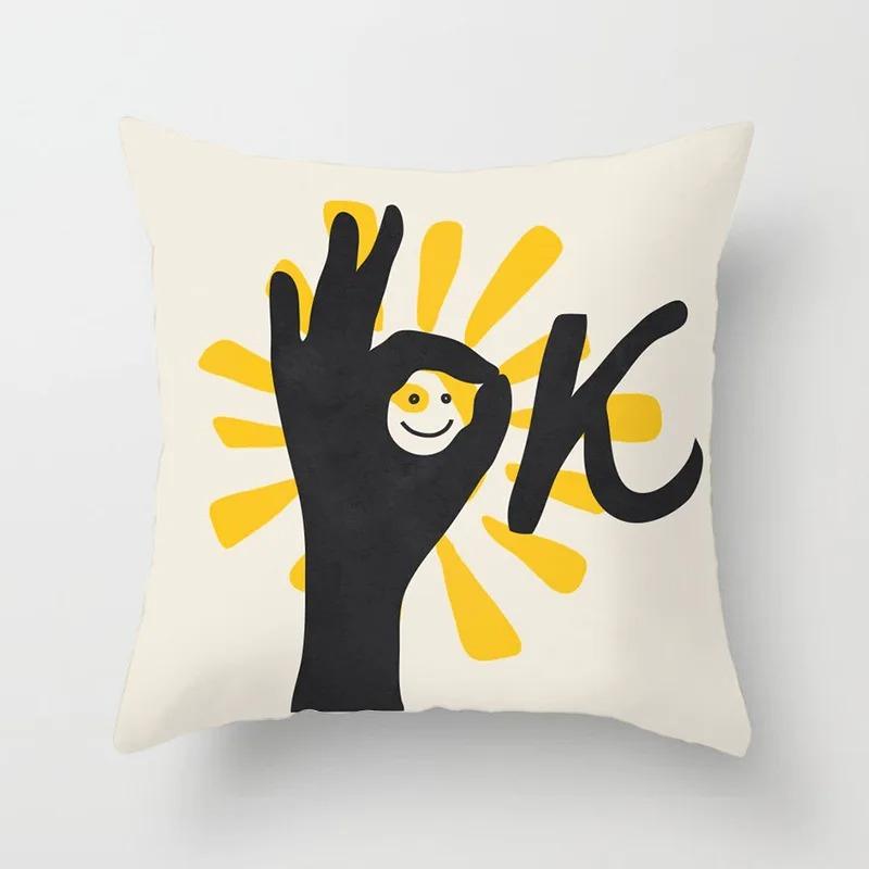 Abstract Painting Decorative Pillowcase Living Room Office Home Pillowcase Car Ornaments