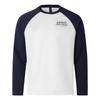 FW24 Tee LS Series Comfortable Soft Versatile Quick-Dry Long Sleeve T-Shirt Unisex Tops White Ink-Blue JZ2337