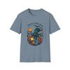 Unisex Softstyle T-Shirt Surreal Octopus Library Scholar Underwater Fantasy