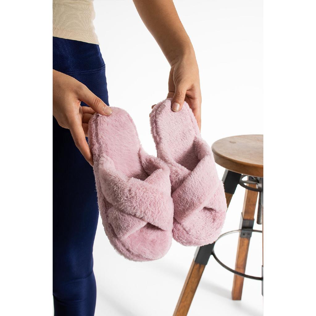 Женские домашние тапочки с пушистой крестообразной моделью, домашние тапочки для девочек, тапочки в приданое, нескользящая подошва