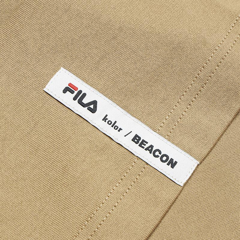 Fila × Kolor Beacon Модный Минималистичный Универсальная Рубашка-поло Мужские топы Пшенично-Золотисто-Коричневый F11M636105FDK