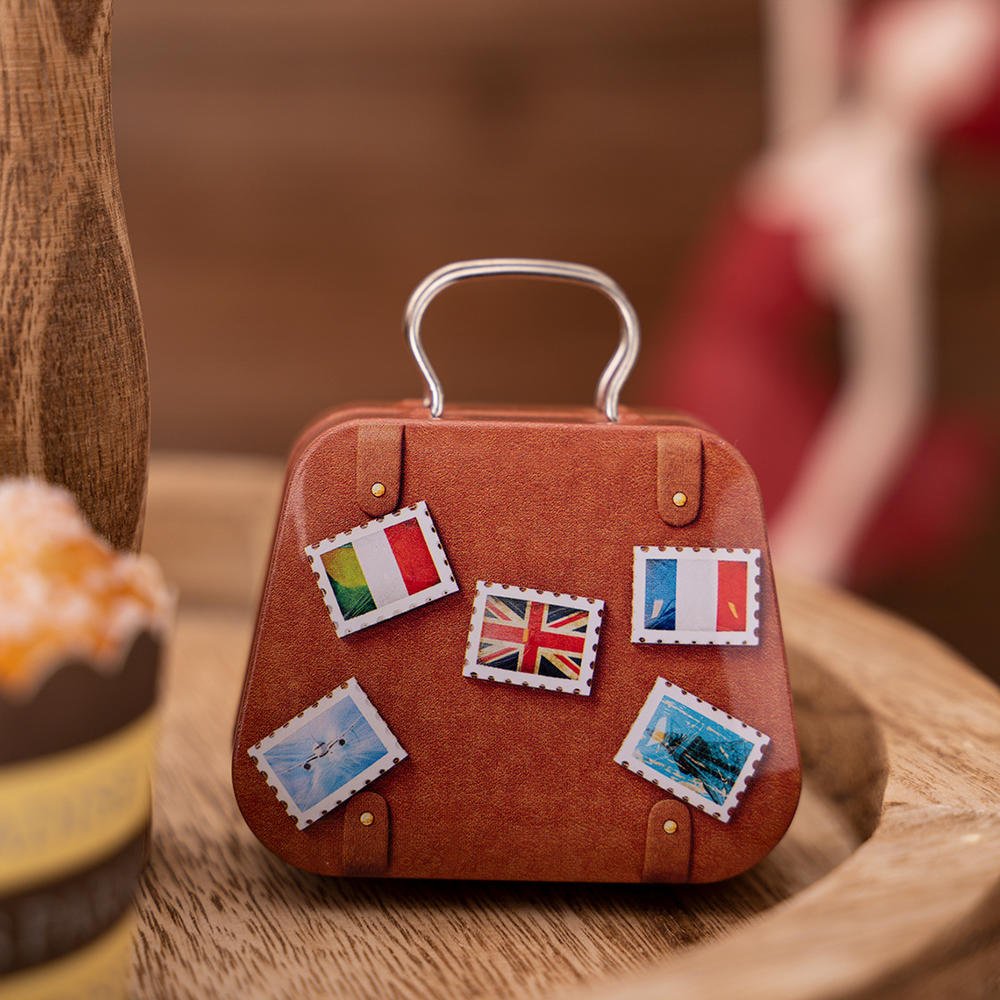 Christmas Decoration 2025 Metal Box Handbag Shape Tin Jar Jewelry Storage Case Kids Gift Can Storage Boxes 2026 Xms Party Decors