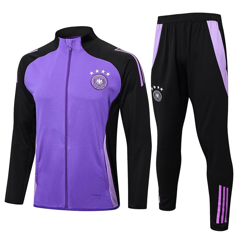 2024 country captain zipper Argentina Portugal Italy Brazil Germany warm-up jersey football jersey