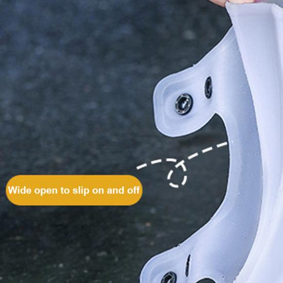 1 Pair Unisex Rain Boots Covers Waterproof Thickened Leakproof Anti-skid One-piece Moulding