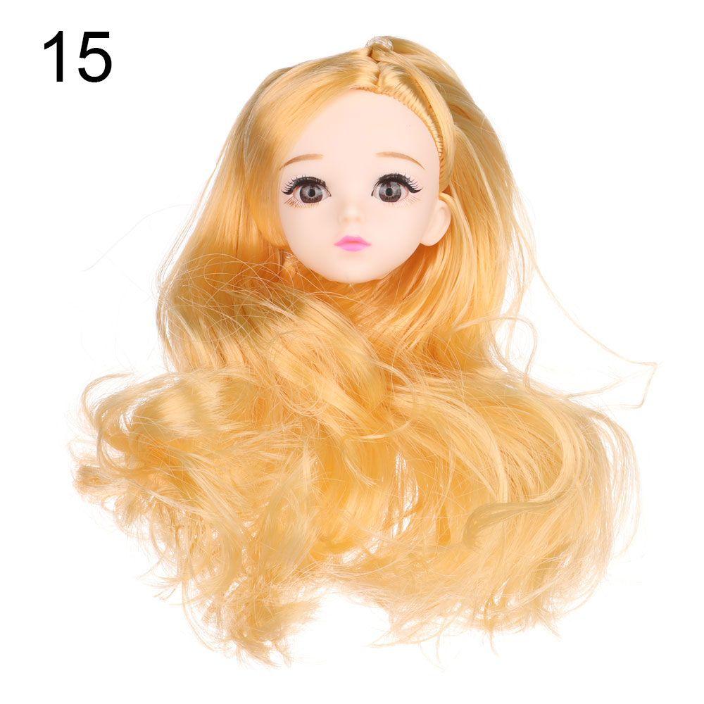 3D Eyes Hairstyles 1/6 BJD Doll Head Ancient Doll Accessories 30 Dolls Joint DIY Head Wear