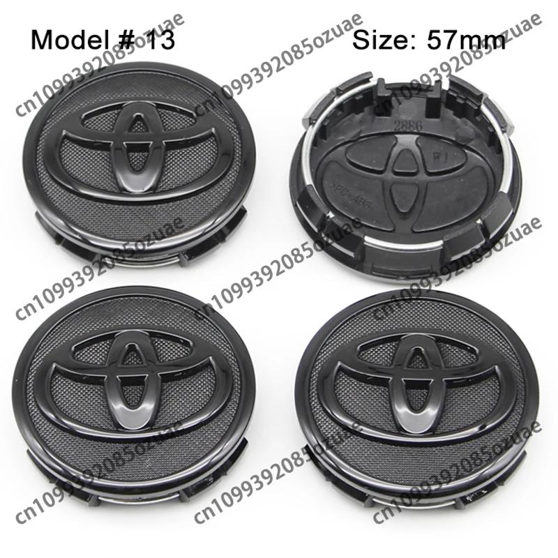 4Pcs 56mm 60mm 62mm 57mm Car Wheel Center Hub Cap Stickers Accessory For Toyota Rav4 Yaris Avensis Corolla Camry crown Rim Cover