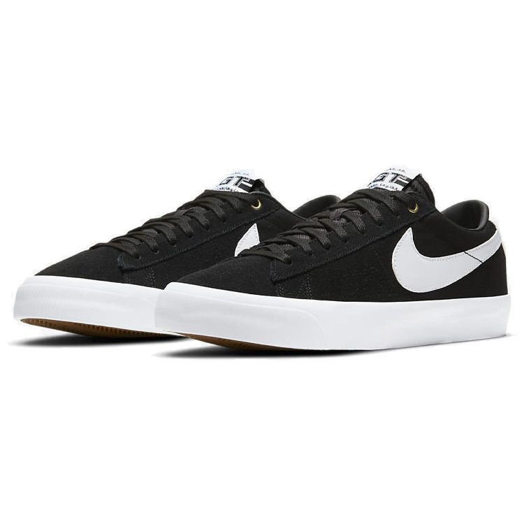 Nike Zoom Blazer Low Pro GT SB Черно-Белые Кроссовки Унисекс Гум-Светло-Коричневые DC7695-002