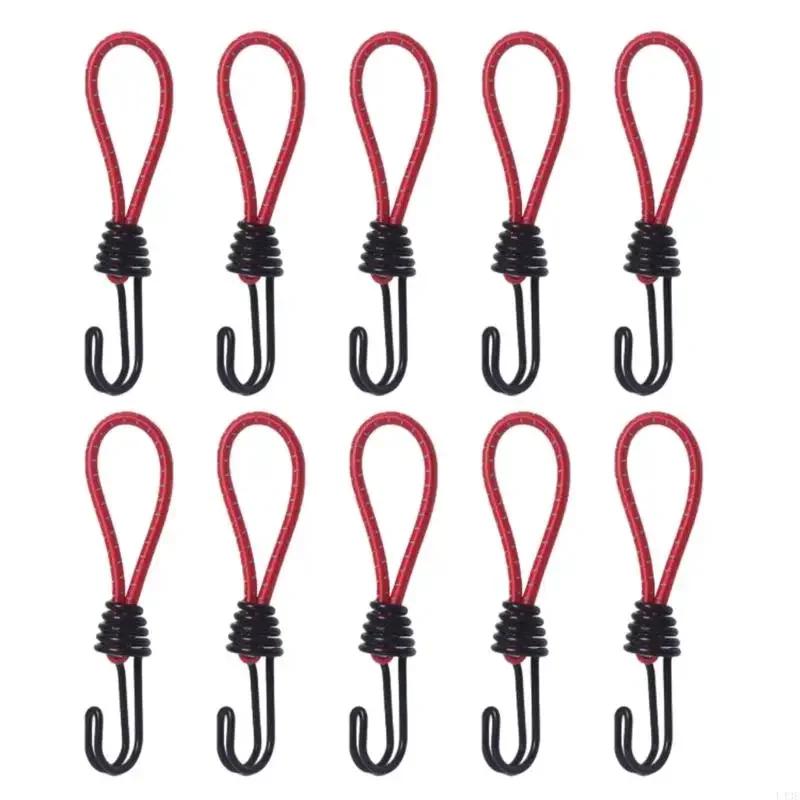 Bungee Cord with Hooks 10 Pack Superior Rubber Heavy Duty Straps Strong Elastic Rope for Outdoor Tent Luggage Rack Camping Cargo