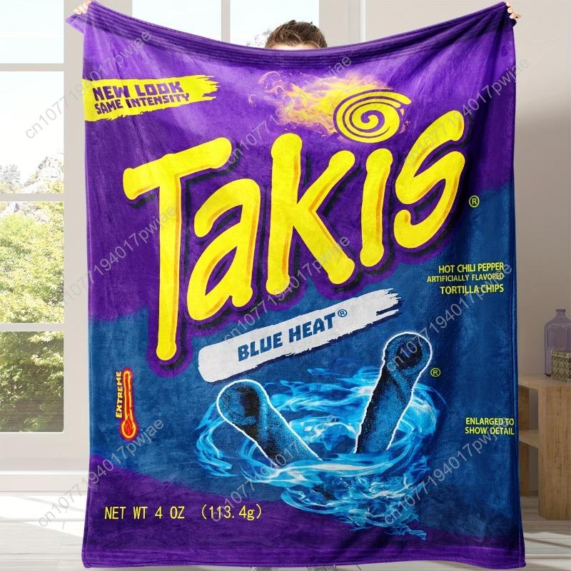 Мягкое уютное фланелевое одеяло с узором Takis, универсальное и теплое для сна, офиса, школы, дома, пикника, путешествий и подарков