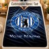 Flannel Blankethertha bsc Custom Name Text Personalized Soft Warm Throw Blanket Home Decor Gift