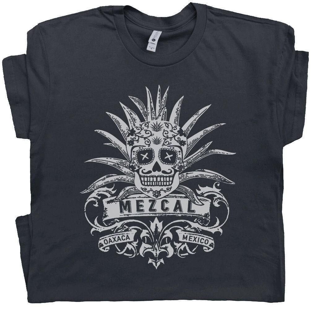 Mezcal T Shirt Vintage Tequila Shirts Sugar Skull Graphic Shirt Tijuana Mexico Shirts Dia De Los Muertos Mayan Shirt Shirt Psychedelic Worm